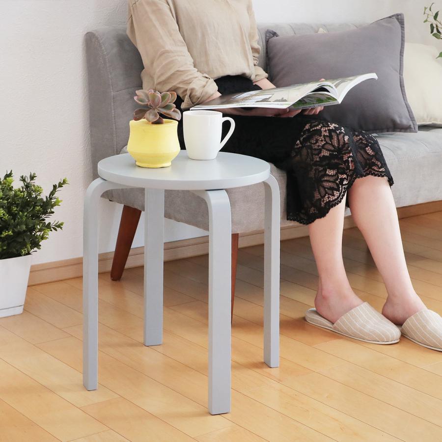 ＆NE ラウンドスツール color 高さ45cm スタッキング （ スツール 丸