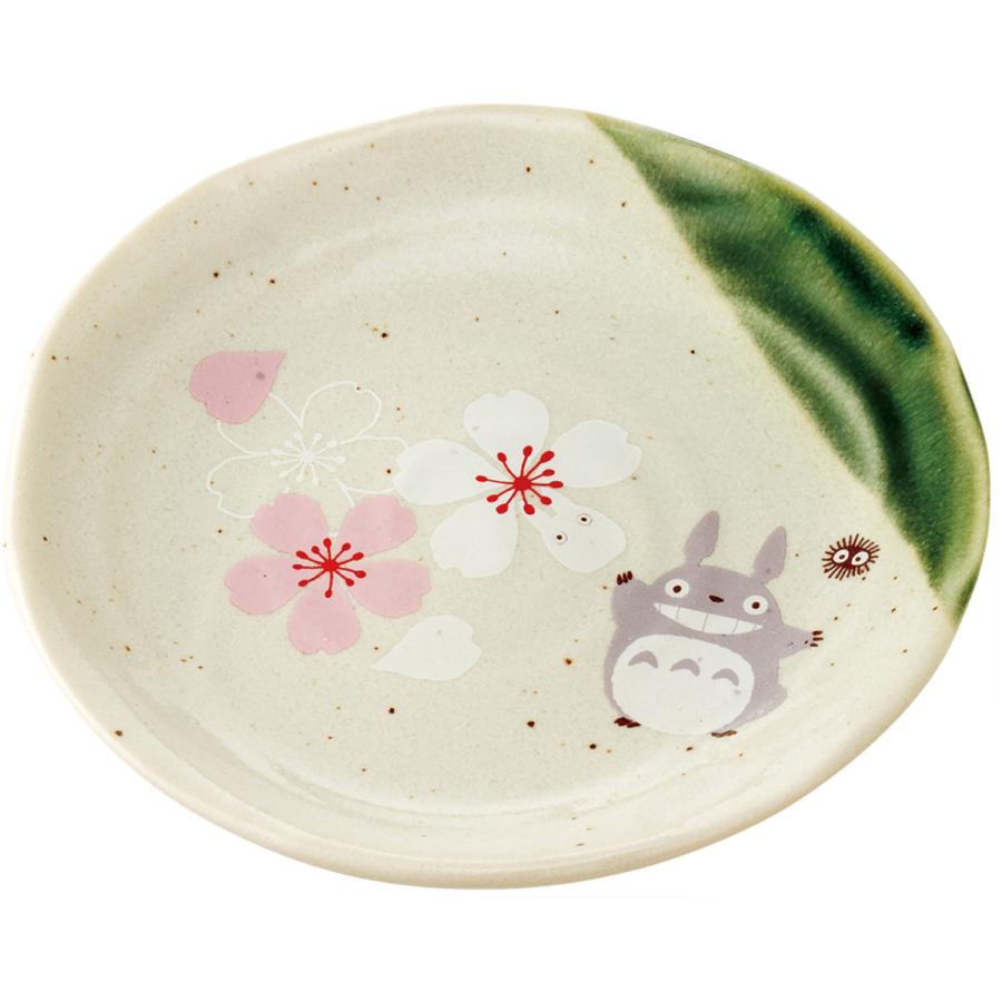 プレート 13cm トトロ 小皿 桜柄 陶磁器 美濃焼 （ 食洗機対応 お皿 