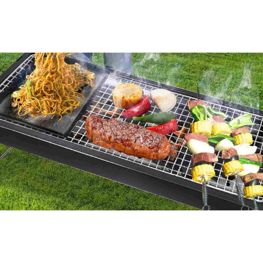 バーベキューコンロ BBQワイドコンロ 75×23×31cm （ モンターナ MONTAGNA BBQコンロ バーベキュー コンロ BBQ 大型 ）｜colorfulbox｜05