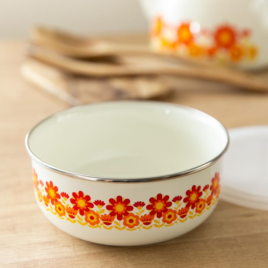 富士ホーロー 保存容器 1.2L メモリーズ 16cm 丸型容器 サン