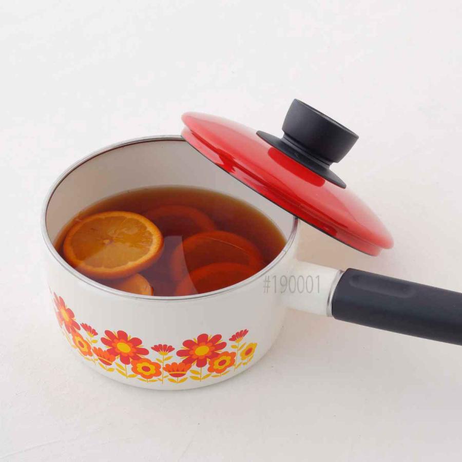 富士ホーロー ソースパン 16cm IH対応 メモリーズ サンフラワー