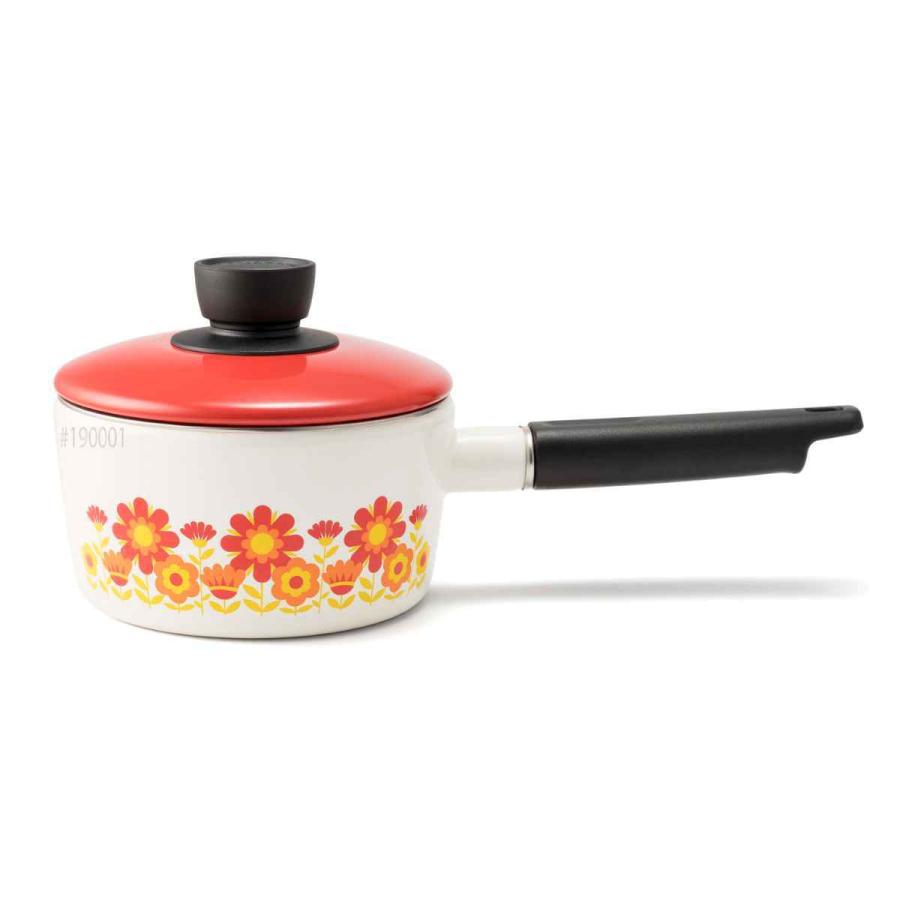 富士ホーロー ソースパン 16cm IH対応 メモリーズ サンフラワー
