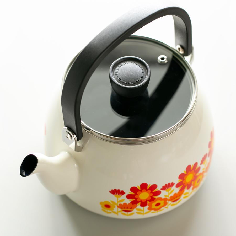 富士ホーロー やかん 2.5L IH対応 メモリーズ サンフラワー ケトル