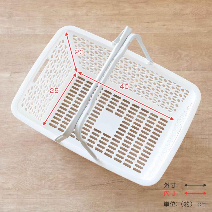 買い物かご ハンドル積み重ねバスケット レジかご （ バスケット