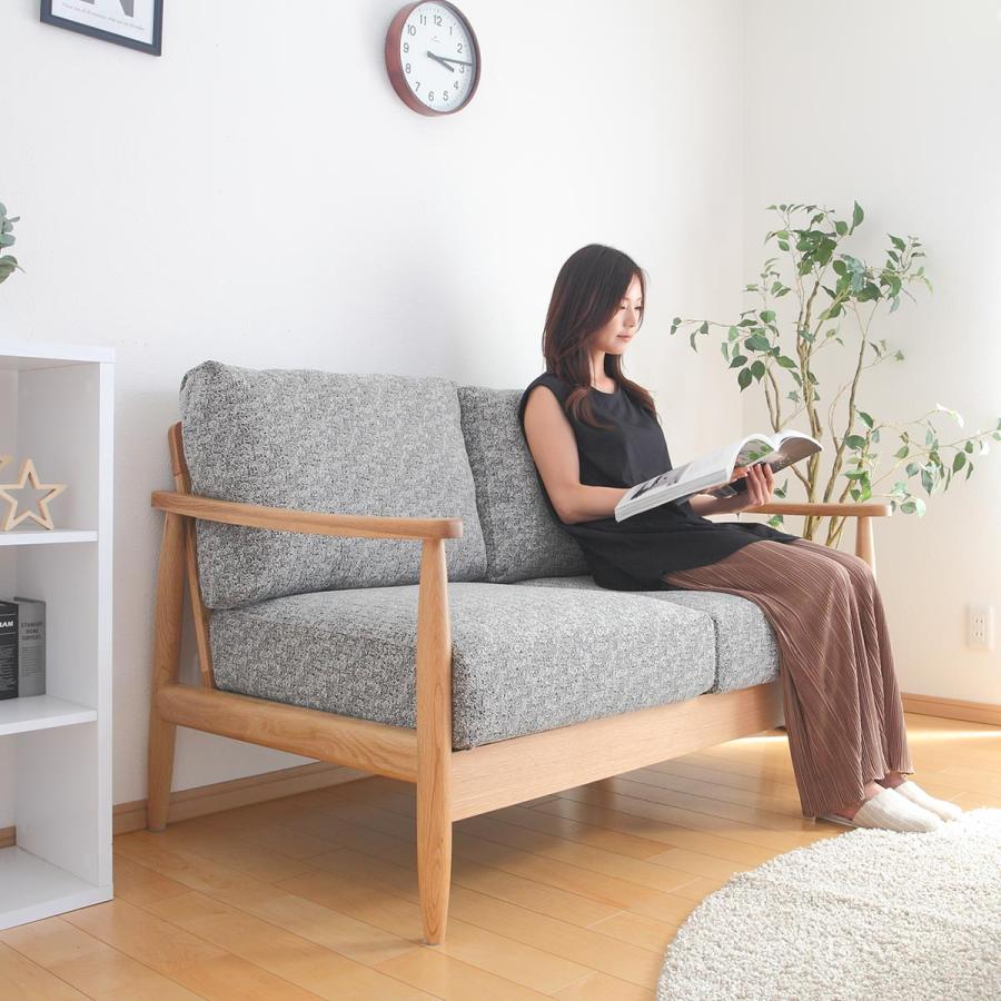 ソファー 天然木フレーム ファブリック2人掛け タンスのゲン ソファー 天然木フレーム ファブリック2人掛け タンスのゲン ソファ 二