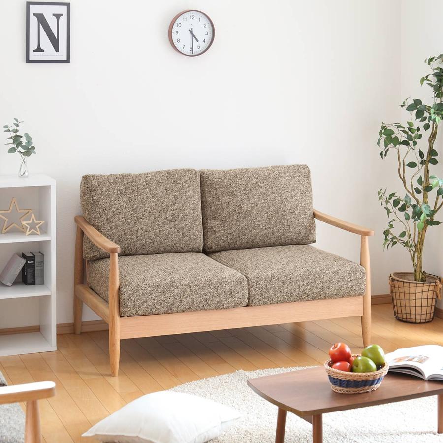 【直接受渡しは9800円】ソファ 幅136cm 2人掛け ソファ 二人掛け 幅136cm 木製 洗えるカバー ファブリック （ 開梱設置