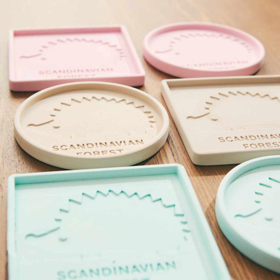 コースター 10cm サークル SCANDINAVIAN FOREST 珪藻土 （ 珪藻土