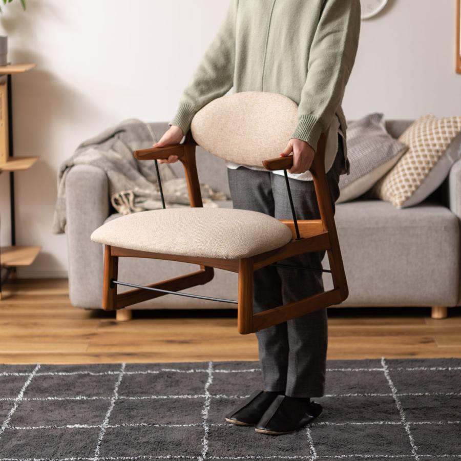 東谷 フロアチェア 座面高28cm 木製 ファブリック （ リビングチェア
