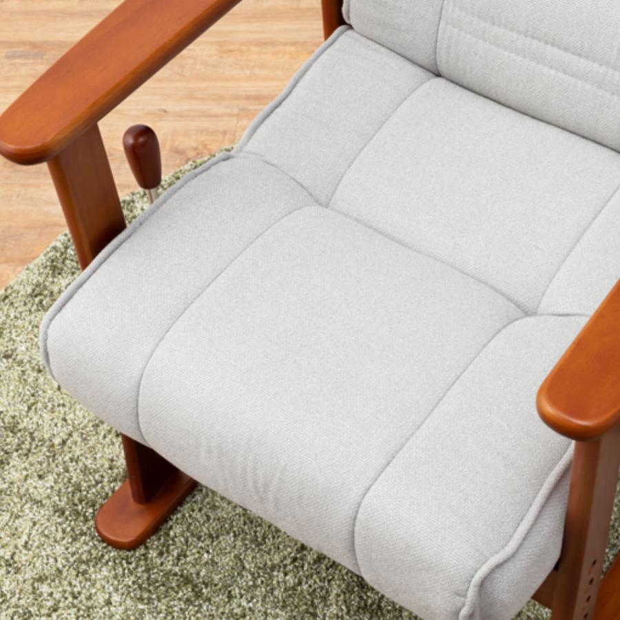 HAGiHARA（萩原） 高座椅子 座面高35〜44cm 無段階リクライニング