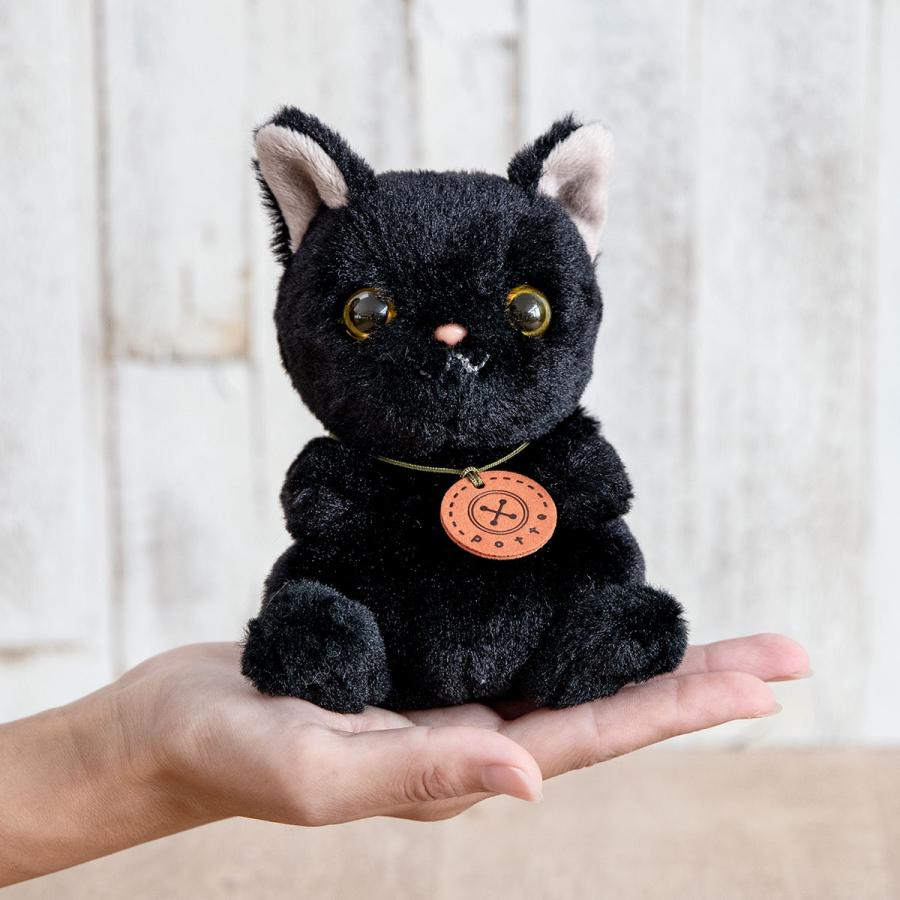 ぬいぐるみ potte 黒猫 猫 （ ヌイグルミ ねこ ネコ 動物 雑貨 インテリア アニマル グッズ ベビー 赤ちゃん プレゼント ギフト かわいい ）｜colorfulbox｜06