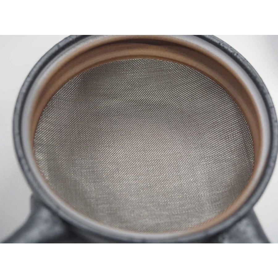 煎茶道具　萬古焼　館正規 作　横手急須　共布共箱　V　R7207 急須 130ml 浅碗 ベンリー 陶器 萬古焼 （ きゅうす ティーポット 茶器
