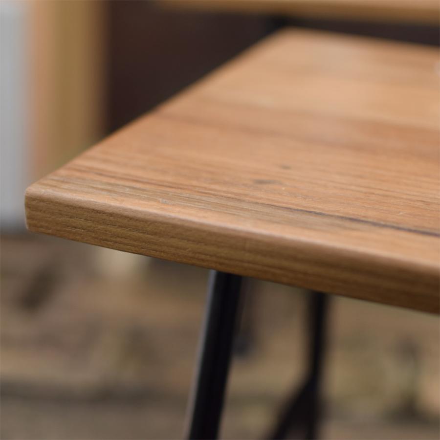 スツール 幅30cm 廃材 アイアンスツール 木製 （ 椅子 コンパクト