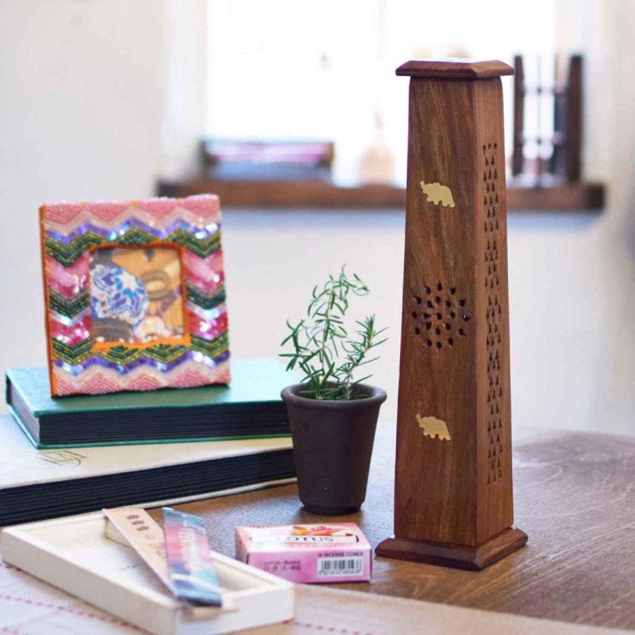 香立 シーシャムBOX香立てタワー 木製 （ 香立て お香立て インセンス