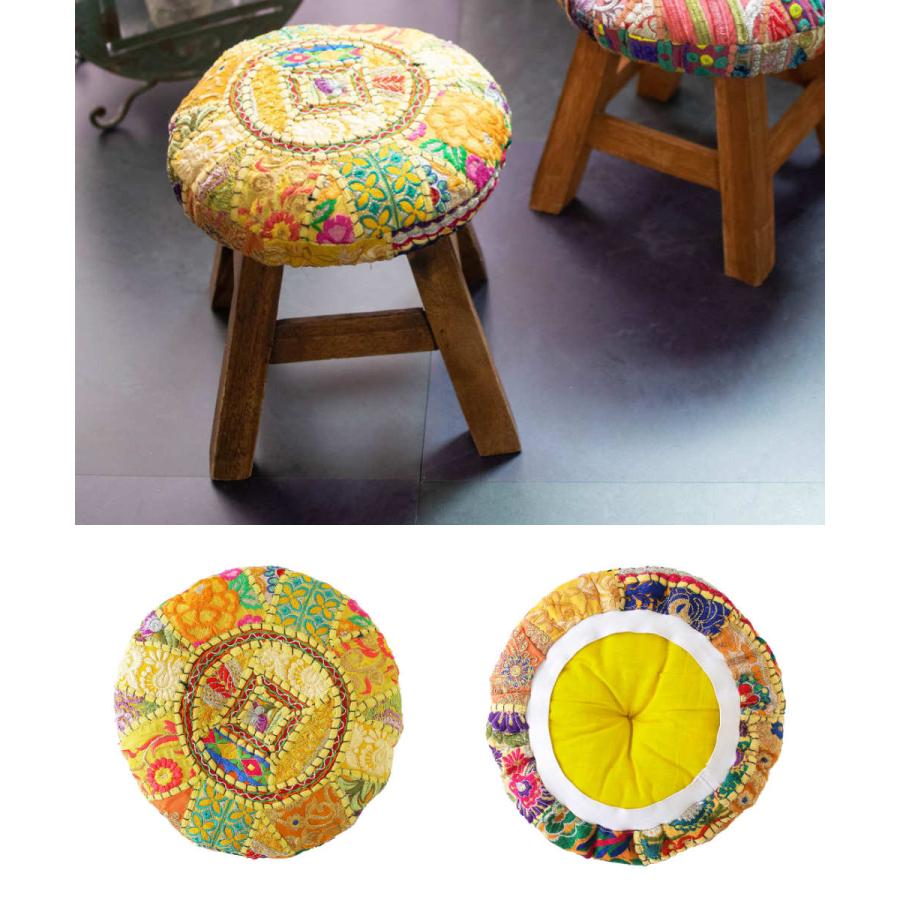 スツールカバー カンバディアパッチ インド製 （ カバー チェア