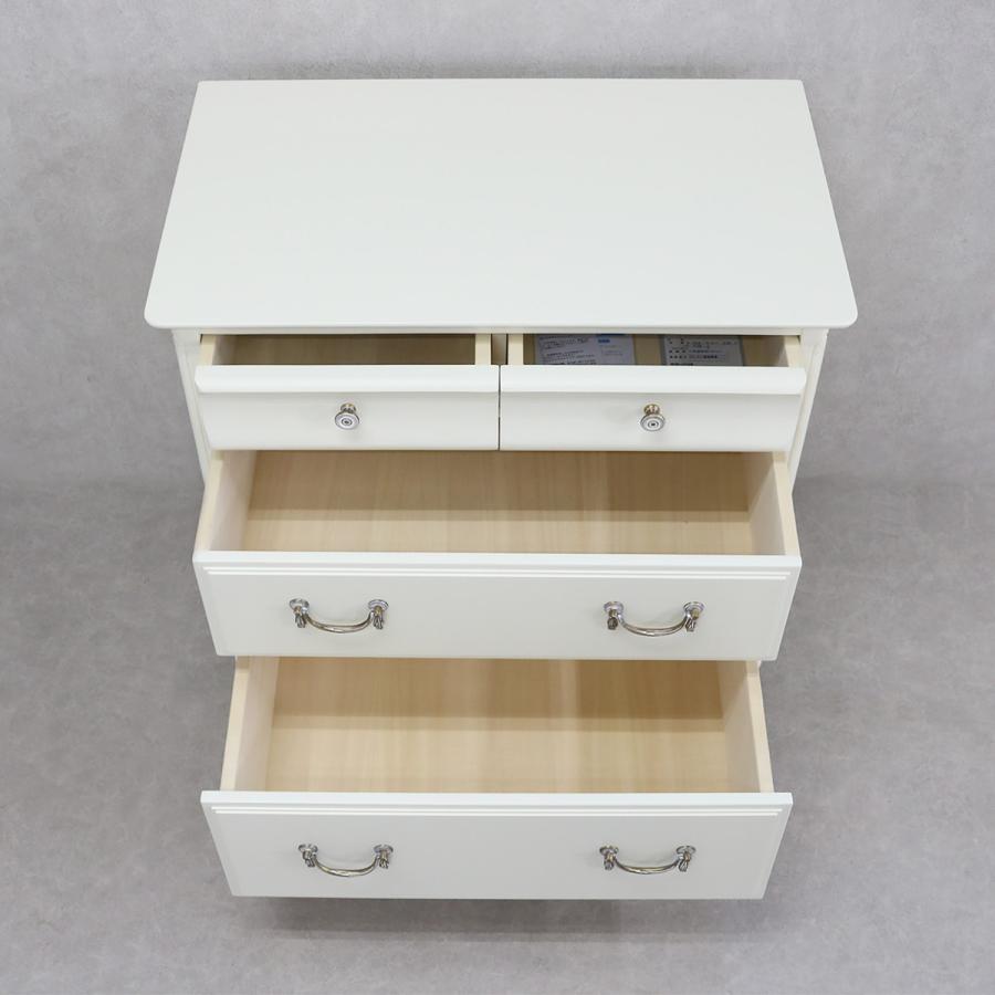東海家具工業 チェスト 3段 クラシック調 猫脚 ミラーナ 幅70cm （ 開