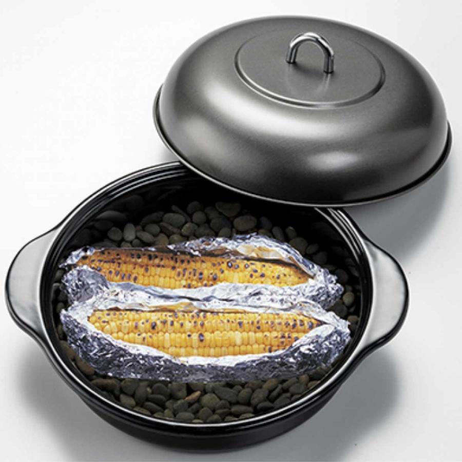 高木金属工業 焼き芋鍋 24cm IH対応 ホーロー石焼きいも器 （ IH ガス
