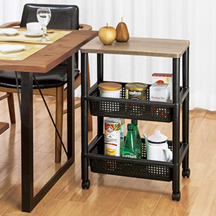 不動技研（FUDOGIKEN） キッチンワゴン ウッドスタイルワゴン （ 日本