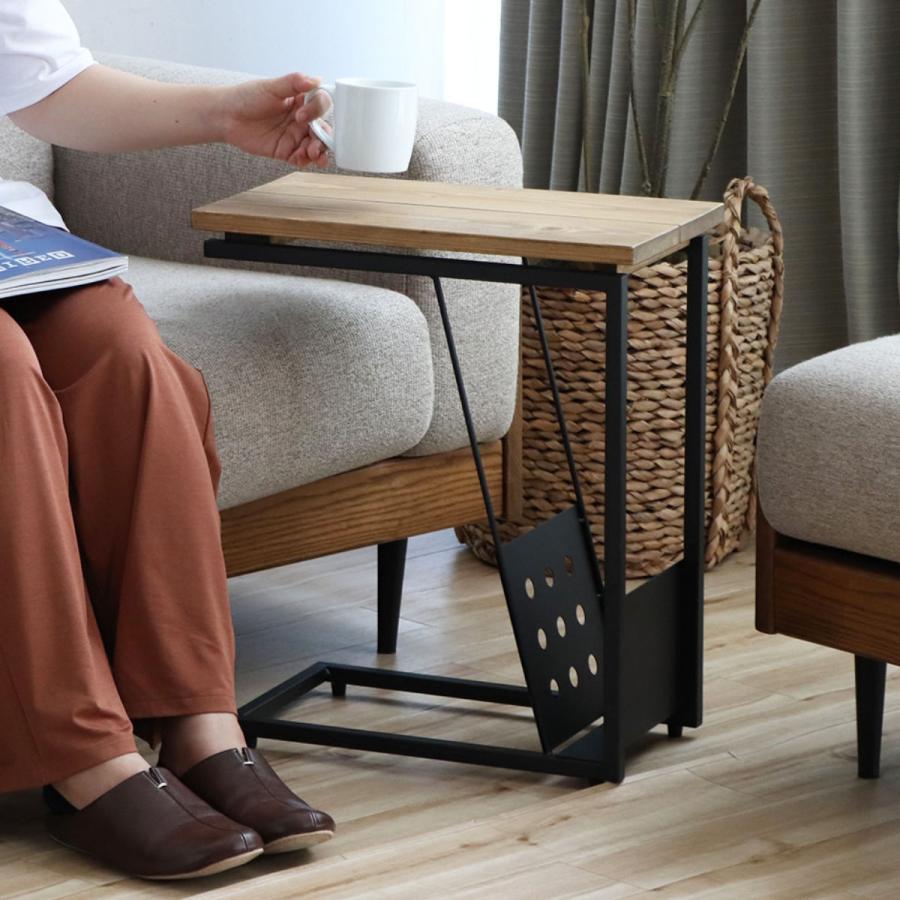 東馬（Tohma） サイドテーブル 高さ53cm With 木製 （ テーブル ナイト