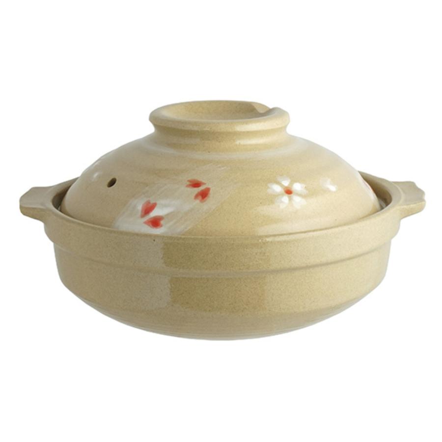 土鍋 19cm ガス火専用 浅型土鍋 （ ガス火対応 ガス 両手鍋 どなべ 直