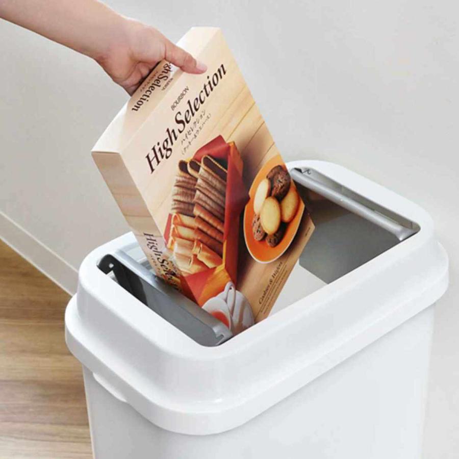 一点のみ！ホワイト 5リットル ごみ箱 フタ付き 角型