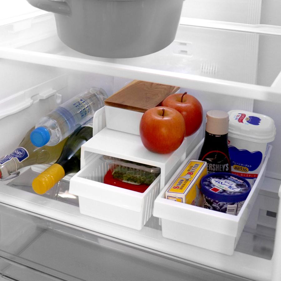 イノマタ化学 冷蔵庫収納 冷蔵庫スッキリラック15 2個セット シェルパ