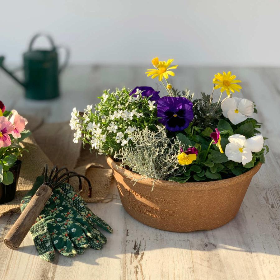 陶器製アートフラワー鉢花 30 Cm シェル型