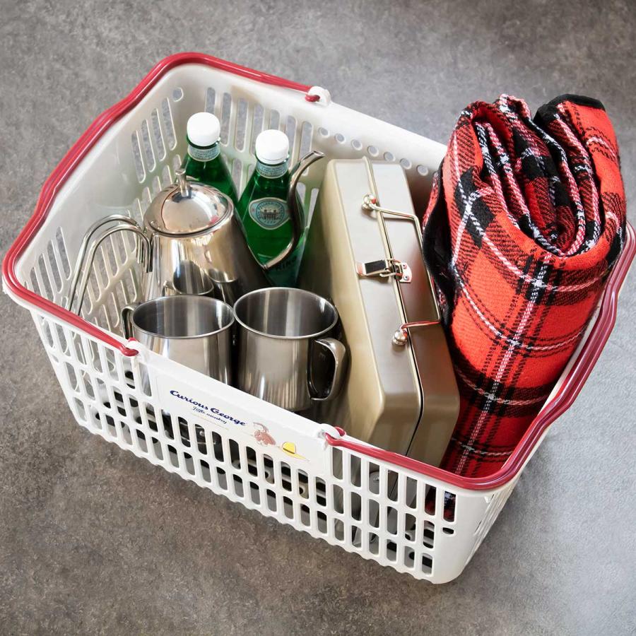 錦化成 バスケット おさるのジョージ ショッピング10 レジかご （ カゴ