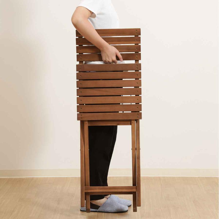 不二貿易（Fuji Boeki） ガーデンテーブル ガーデン3点セット 木製