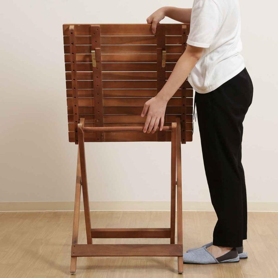 不二貿易（Fuji Boeki） ガーデンテーブル ガーデン3点セット 木製