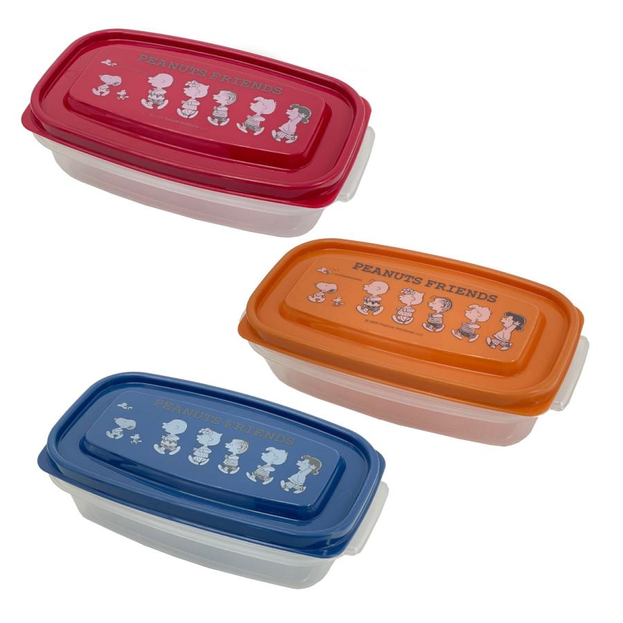 PEANUTS 保存容器 560ml スヌーピー スリムシェフ柄 3個入 （ 日本製