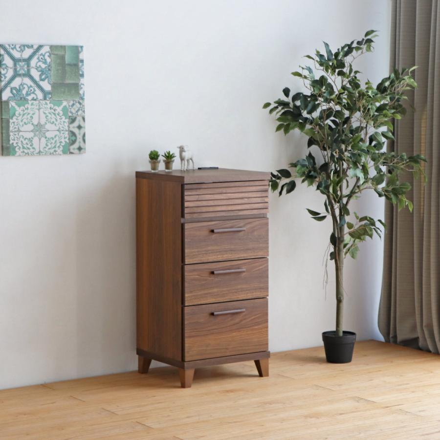 英国スタイル スライド棚付き4段チェスト