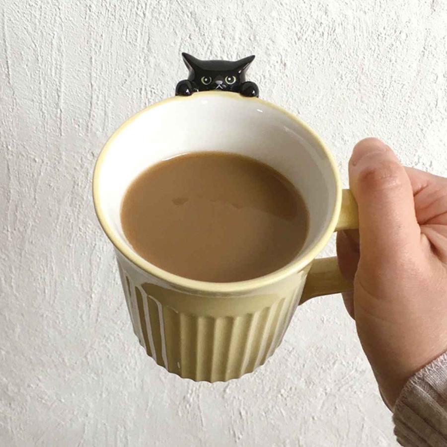 マグカップ 250ml にらめっこ猫マグ 陶器 （ マグ コップ カップ ネコ