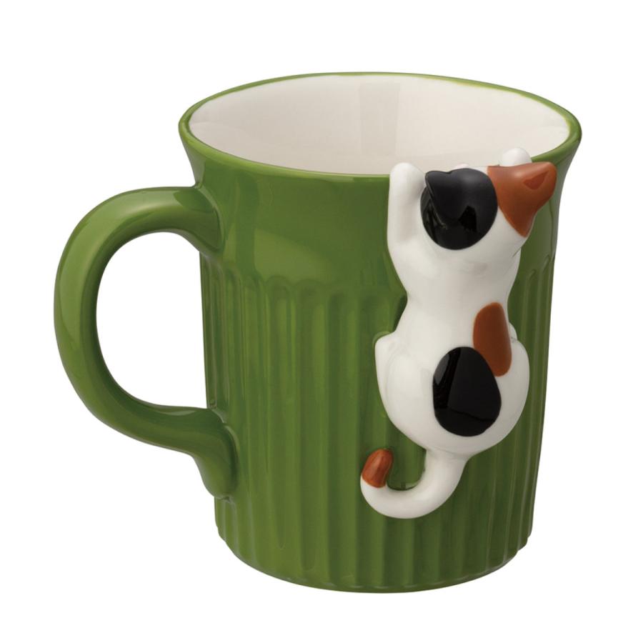 猫の陶器製 マグカップ マグカップ 250ml にらめっこ猫マグ 陶器 （ マグ コップ カップ ネコ