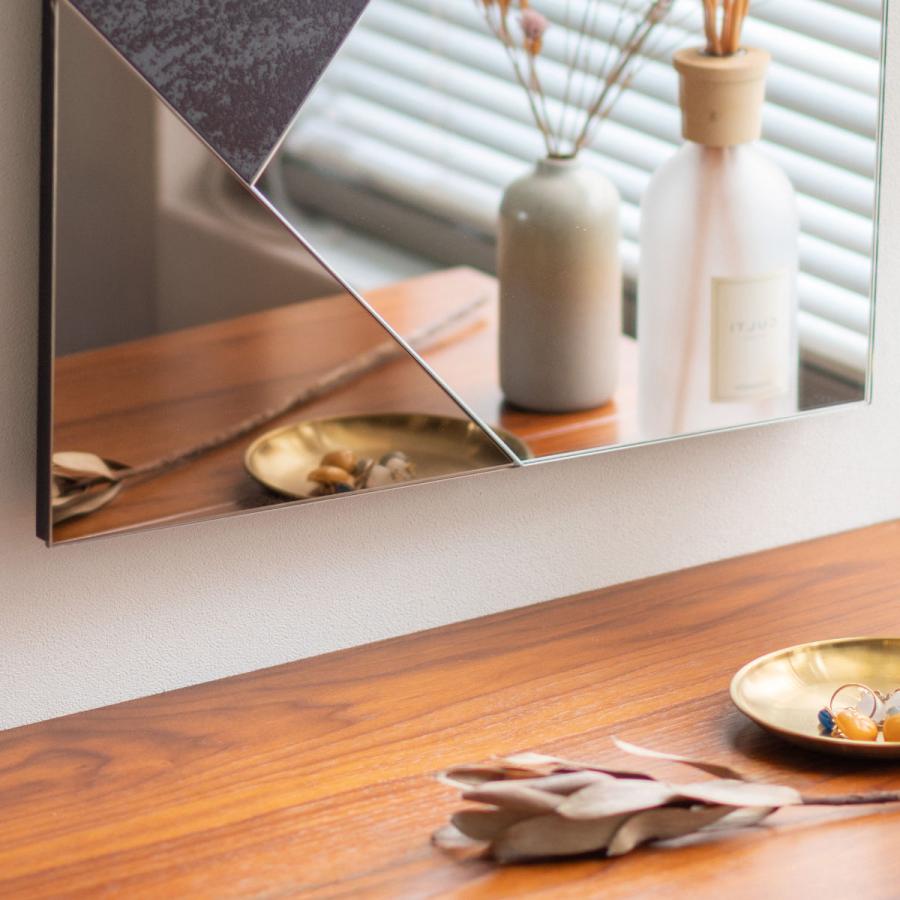 塩川光明堂 ミラー 壁掛け ウォールミラー イージス 45×45cm （ 鏡