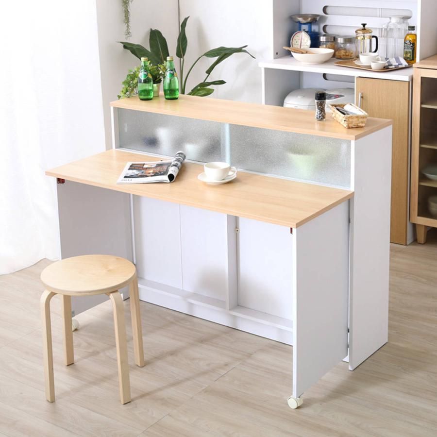 ホームテイスト（HOME taste） キッチンカウンター 幅120cm 片バタ