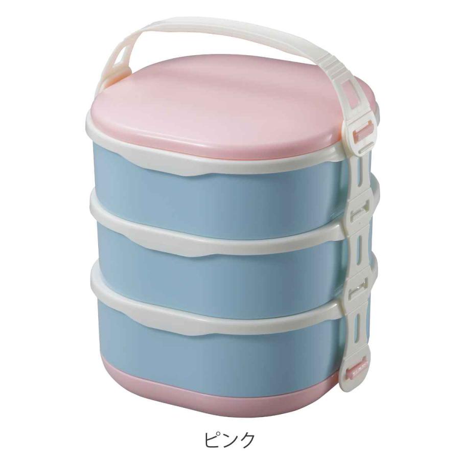 お弁当箱 ピクニックケース 3段×500ml （ ピクニックランチボックス お重 行楽弁当箱 三段 1500ml レンジ対応 大容量 ）｜colorfulbox｜04