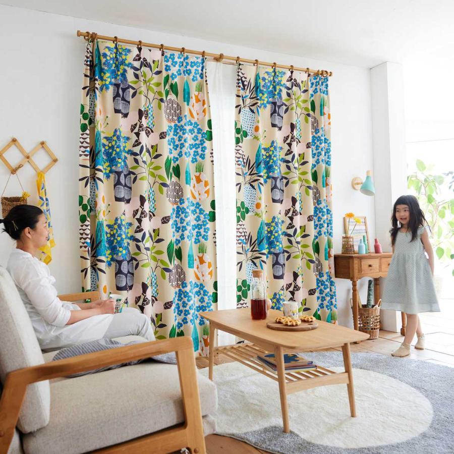 スミノエ カーテン フラワーポット 遮光2級 100×178cm 1枚入り