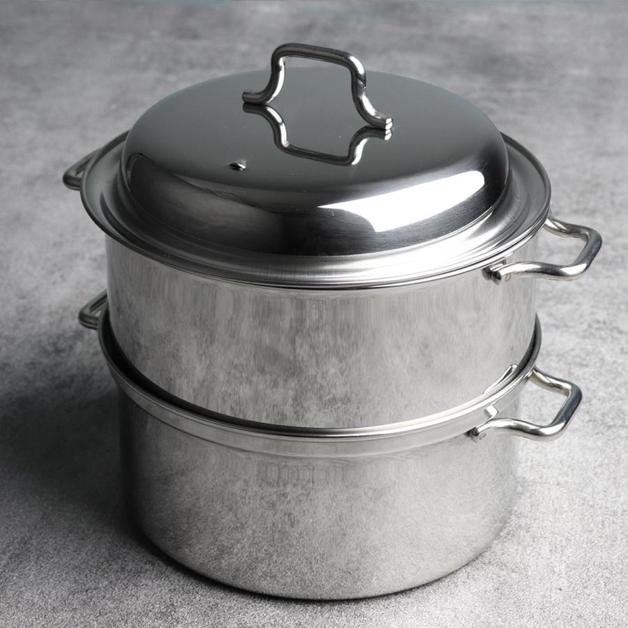 工房アイザワ 二段蒸し器 16cm （ aizawa ステンレス ガス火専用