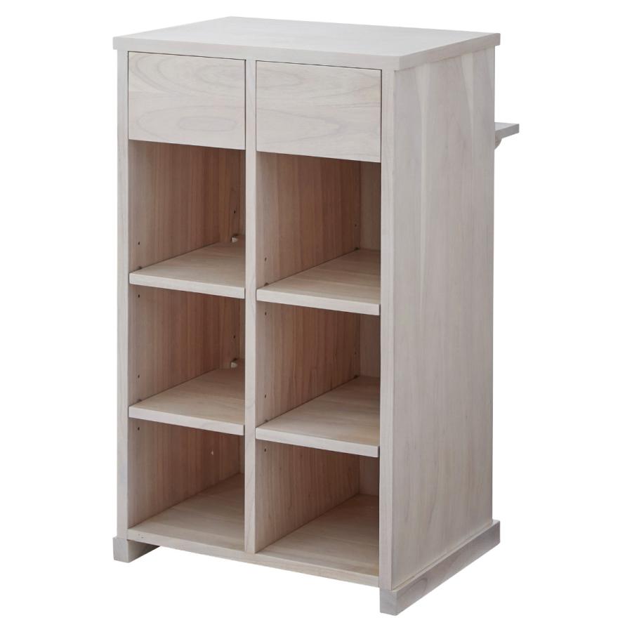 木製カウンターテーブル 引き出し付き 楽天市場】カウンター 天然木 背面収納 引出し付 幅60cm （ 間仕切り