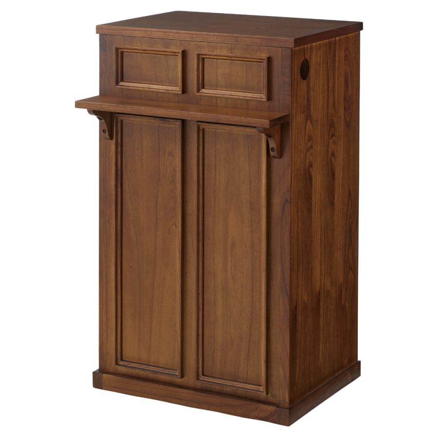 東谷 カウンター 天然木 背面収納 引出し付 幅60cm （ 間仕切り