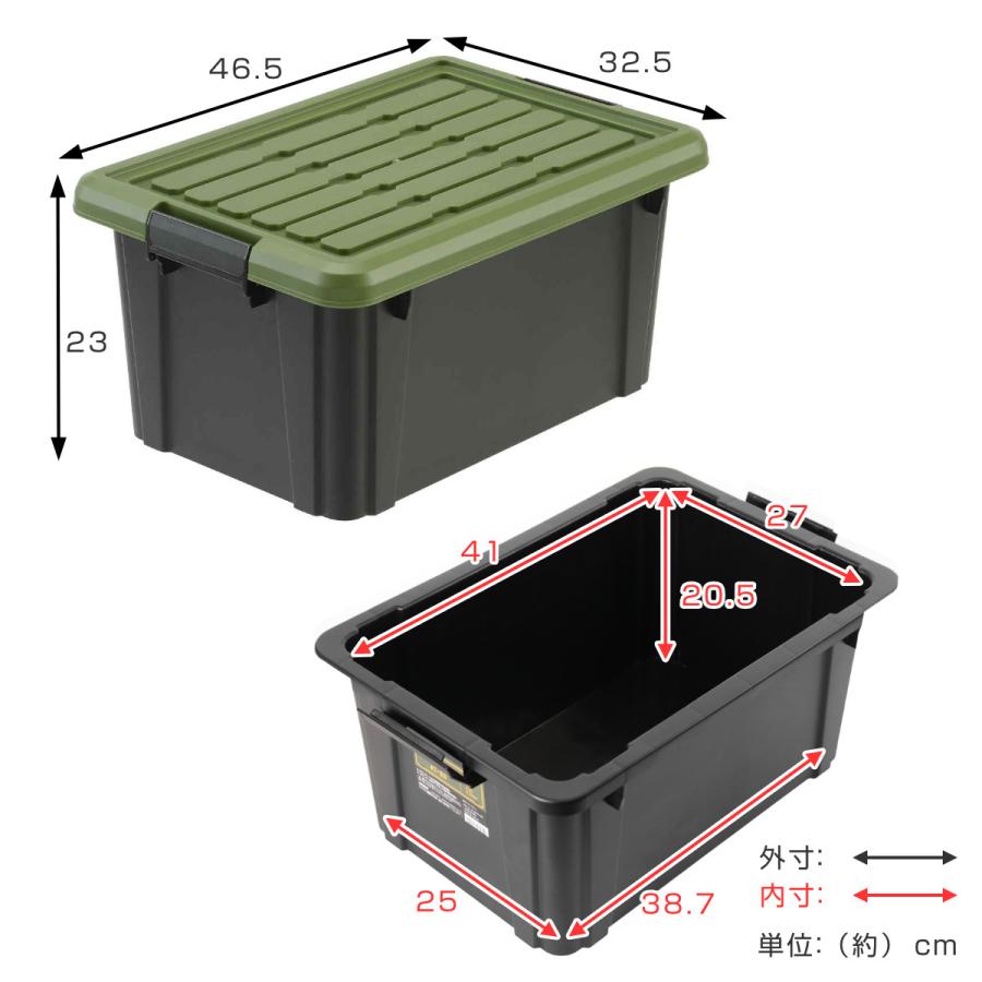 SANKA 収納ボックス Nタフコン ATC-47-23 フタ付き 幅32.5×奥行
