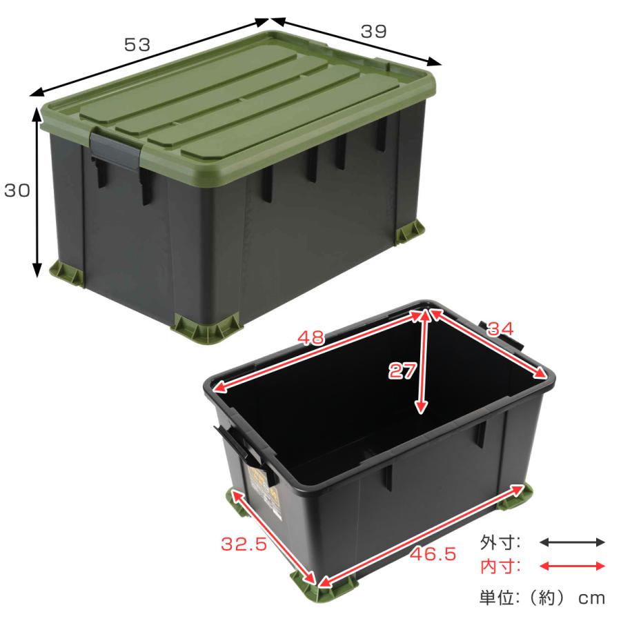 週末限定特価❗️ダンプラケース SANKA 収納ボックス Nタフコンプラス ATCP-53-30 フタ付き 幅39×奥行53