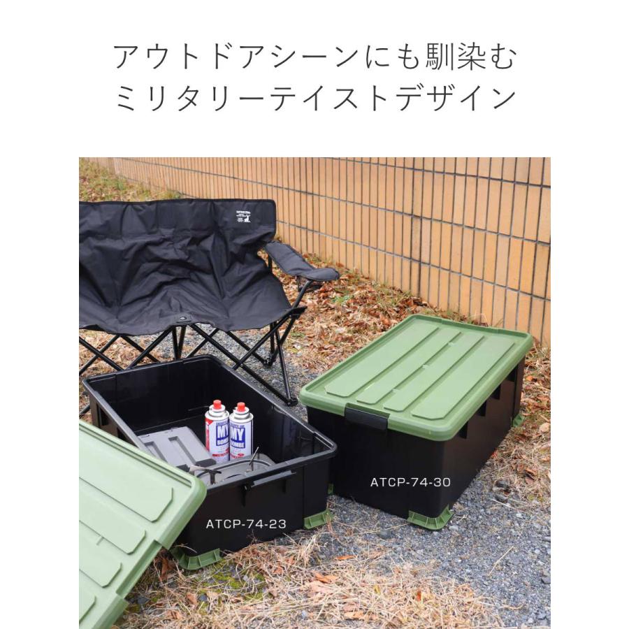 SANKA 収納ボックス Nタフコンプラス ATCP-74-23 フタ付き 幅44×奥行74