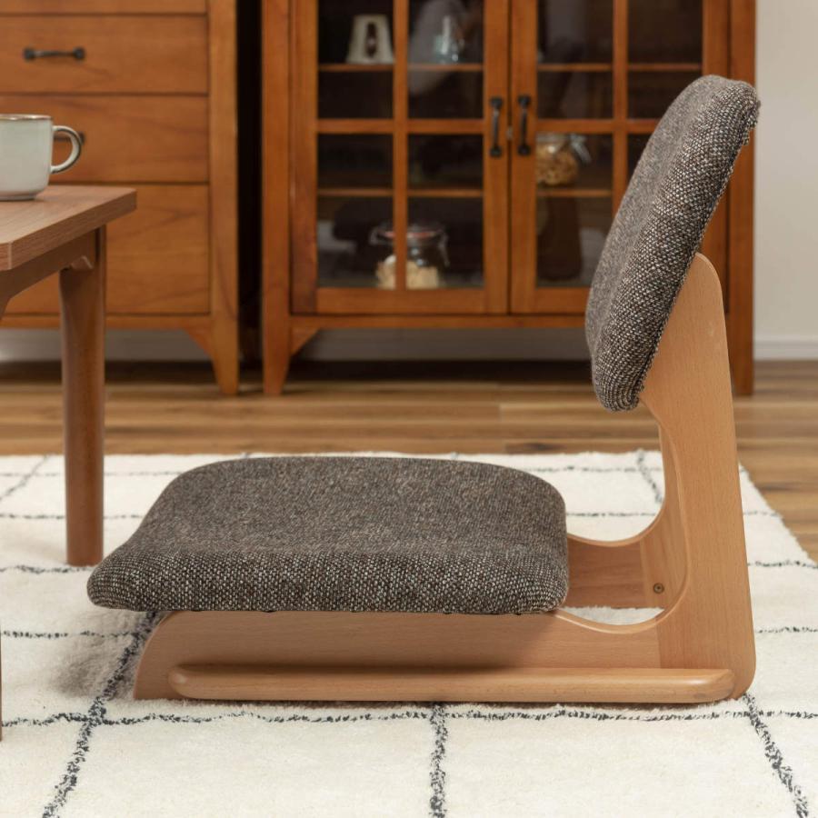 東谷 座椅子 幅50cm コンパクト 天然木 （ 木製フレーム フロアチェア