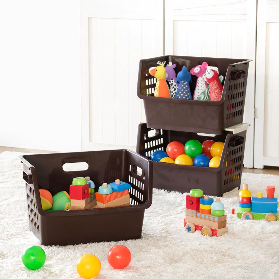 バスケット 収納ケース 積み重ね ジョイントBOX キャスター付き