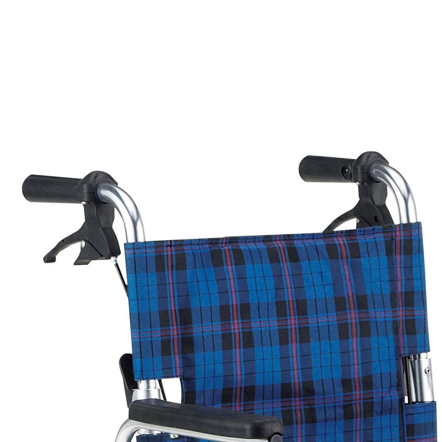マキテック 車いす ピロプラス 介助式 背折れタイプ 座面幅38cm
