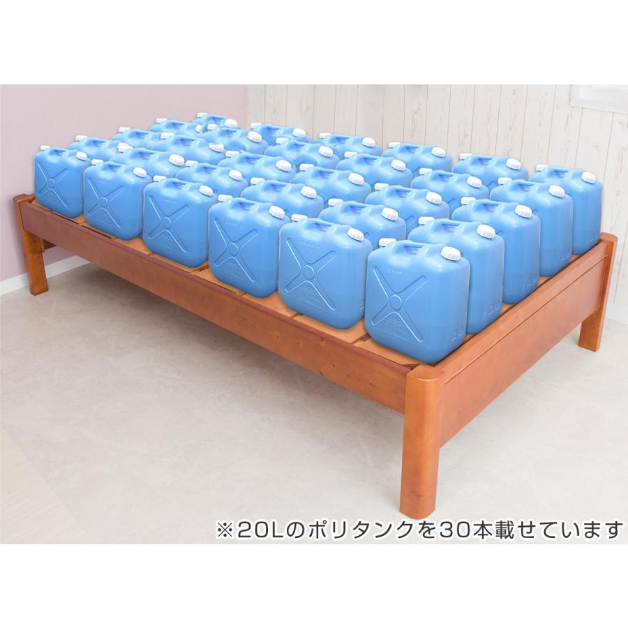 すのこベッド セミダブル ステージ 耐荷重600kg 天然木 （ ベッド