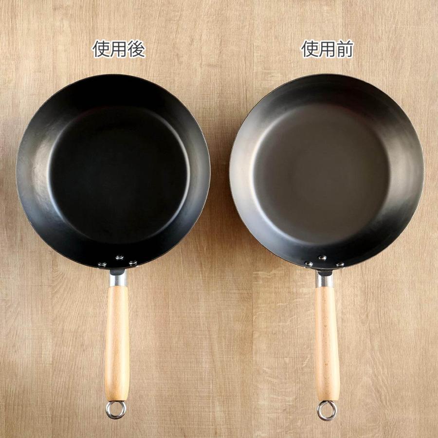 HANAKO フライパン チタン柄　鉄フライパン　新品　￼￼￼26センチ 鉄フライパン 26cm チタン柄 HANAKO+a 打出し窒化加工 日本製 （ IH