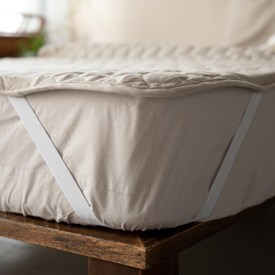 敷きパッド Fab the Home シングル ファインリネン onewash （ ファブザホーム 敷きパット ベッドパッド 敷きカバー