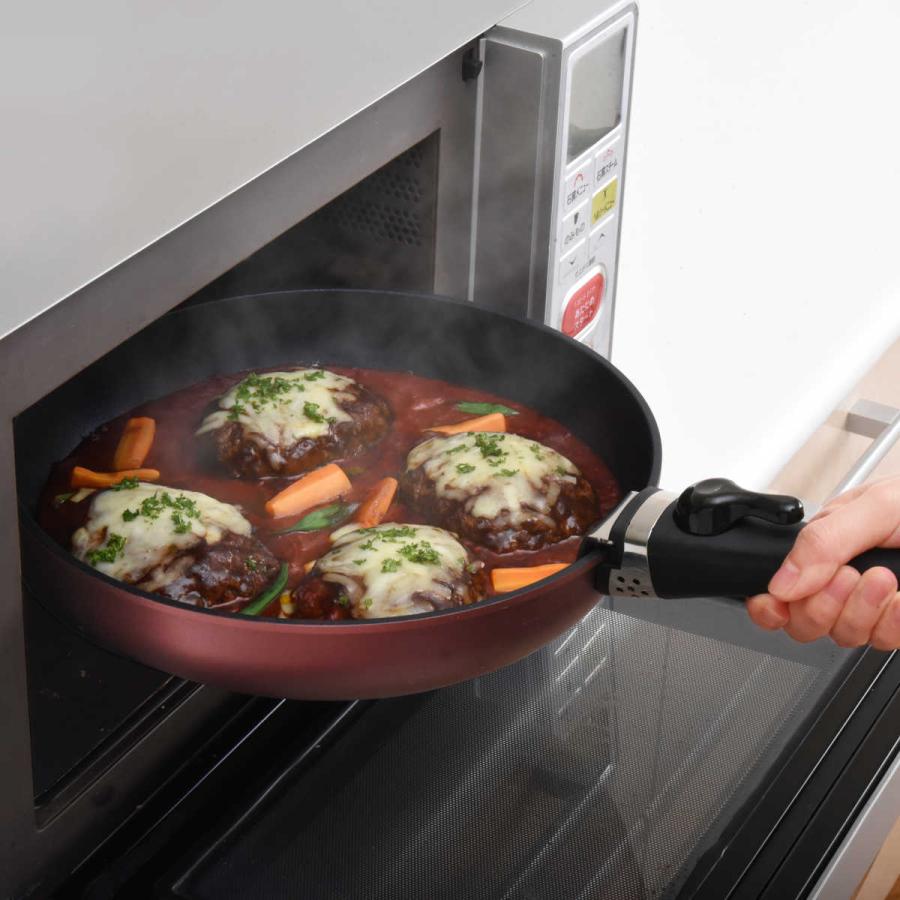 取っ手が外せるフライパン・鍋5点セット IH ガス オーブン対応 三層